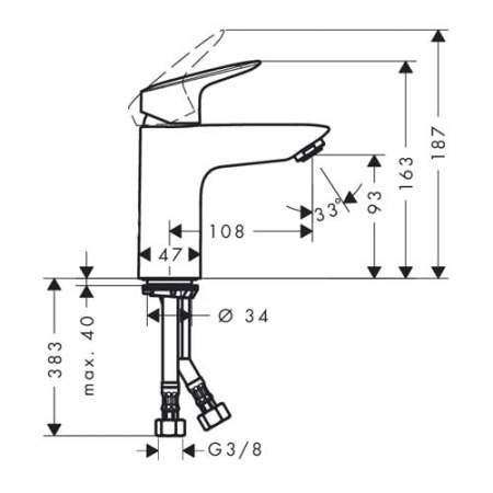 Смеситель для раковины HANSGROHE Logis 71101000