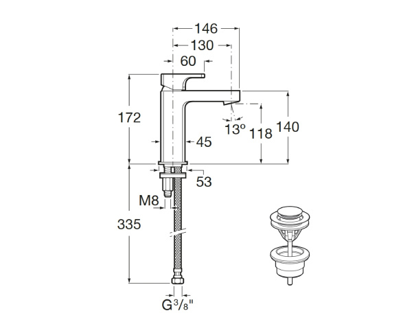 Смеситель для раковины Roca L90 5A3C01C00