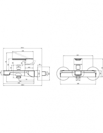 Смеситель для ванны Villeroy & Boch Architectura TVT10300200061