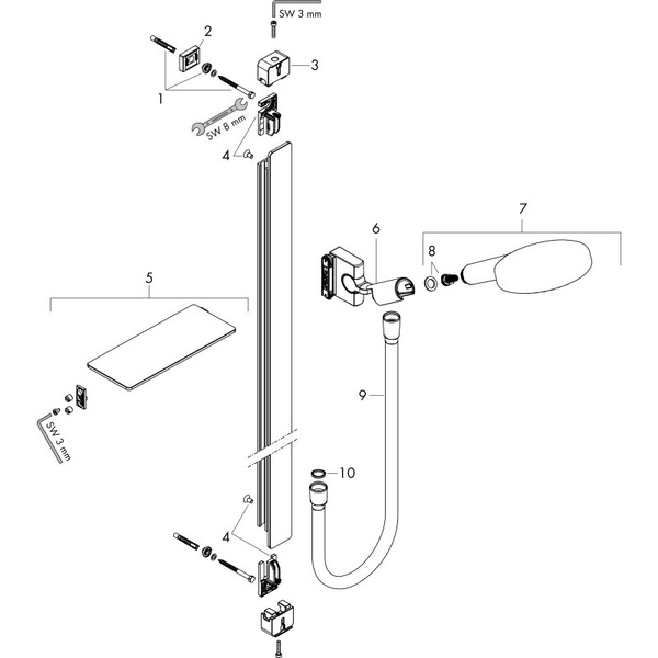 Душевой гарнитур Hansgrohe Raindance Select S 120 3jet 27646000 хром