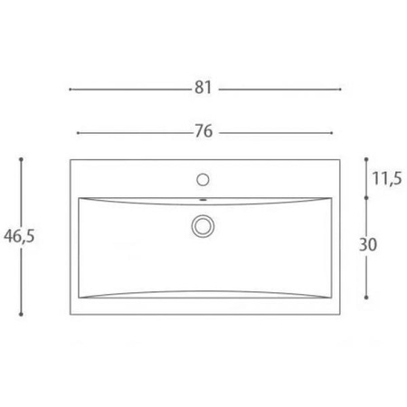 Раковина для мебели Eban Clever FPLCL081-B*1