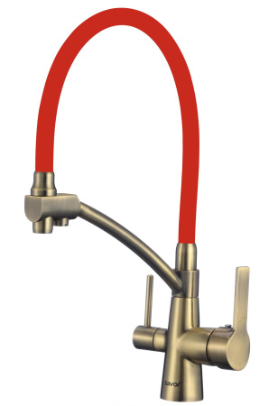 Смеситель для мойки бронзовый под фильтр Savol S-L1805C-03