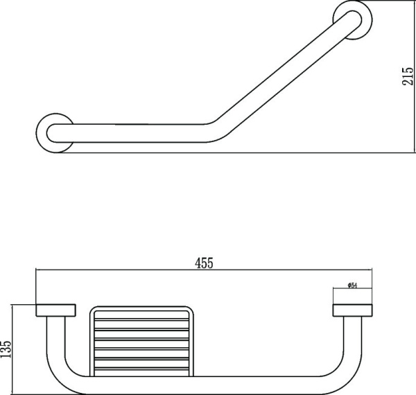 Поручень Savol S-01030L с мыльницей