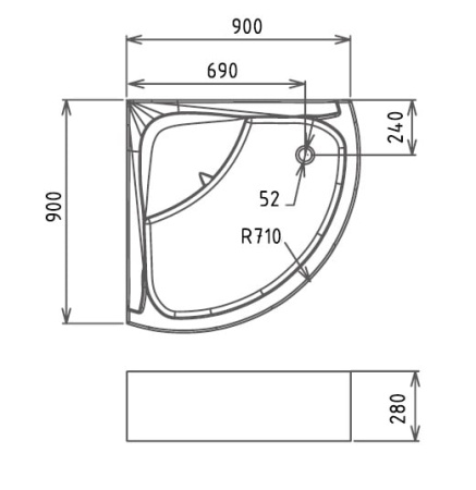 Душевой поддон Gemy ST05T