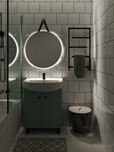 Зеркало RUNO с подсветкой D650 Руан Led (ЗЛП2485)