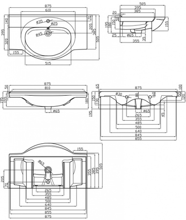 Раковина мебельная Della Mia T108501111
