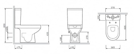 Унитаз-компакт AM.PM Spirit C708600SC