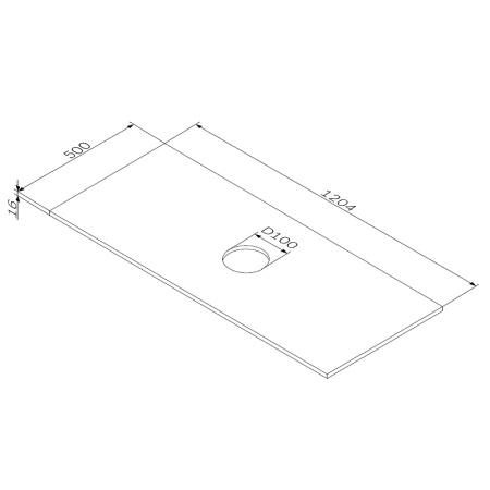 Столешница под раковину AM.PM Func 120 M8FST1201WG