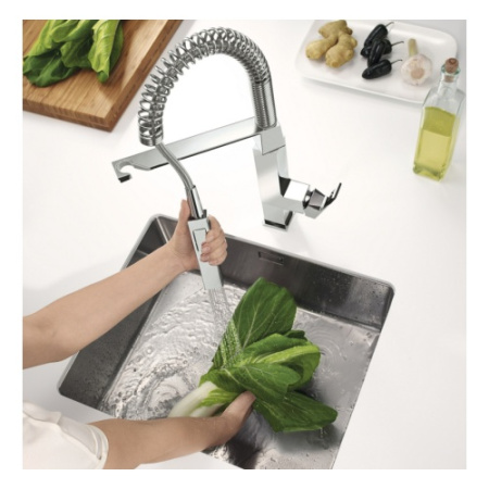 Смеситель для кухни GROHE EuroCube 31395 DC0 (31395DC0) суперсталь