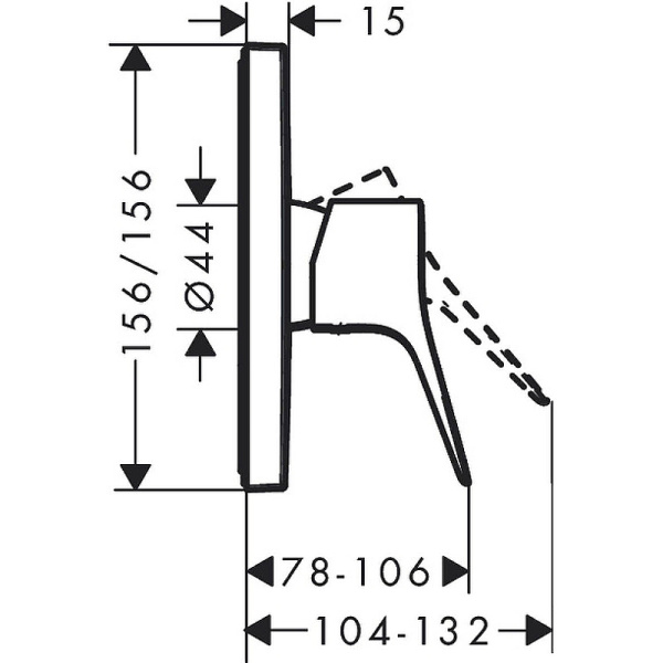 Смеситель Hansgrohe Vivenis для ванны и душа 75615670, черный матовый
