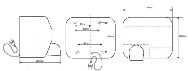 Автоматический сушитель для рук Bemeta Hotel 945224061