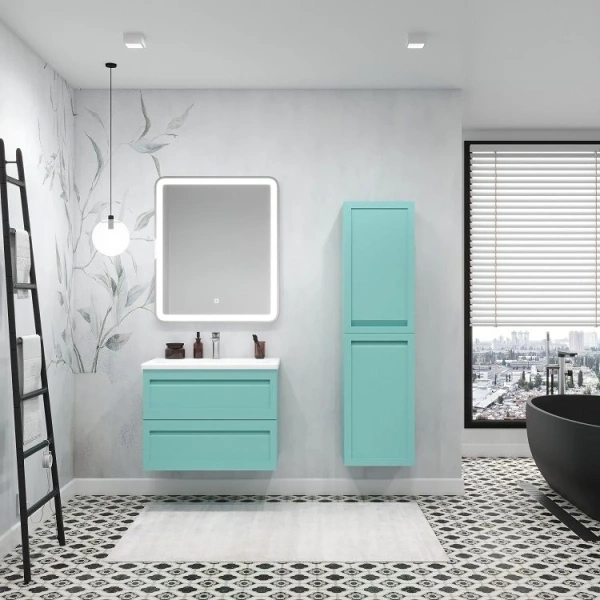 Пенал подвесной Art&max AM-Platino-1500-2A-SO-MM Cветло-зеленый матовый