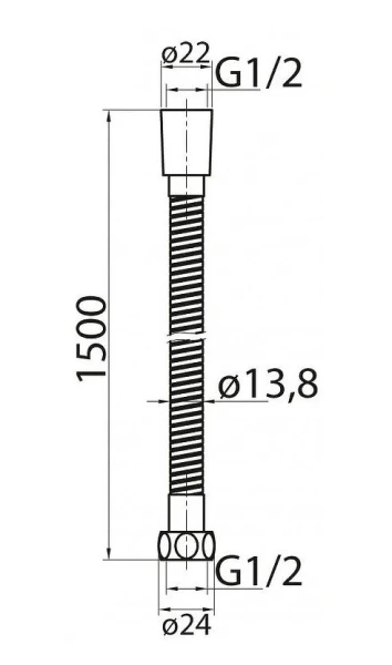 Душевой шланг Cezares CZR-FD-GLIT-150-01/ARG Душевой шланг Cezares CZR-FD-GLIT-150-01/ARG