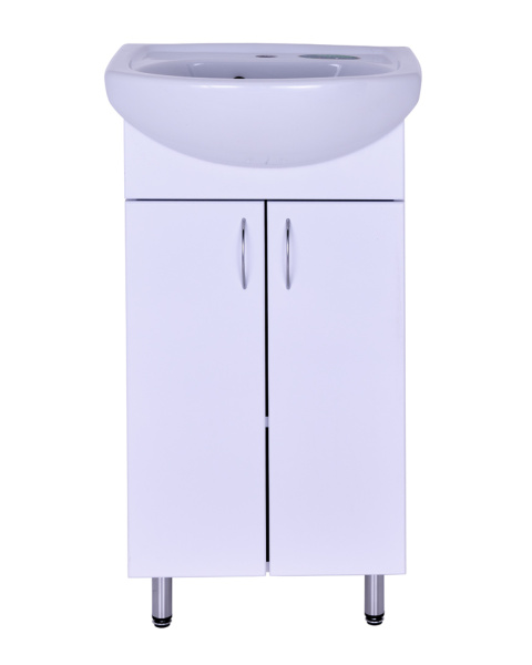 Тумба напольная с раковиной Orange Лайт LA-45TUW+RA белый