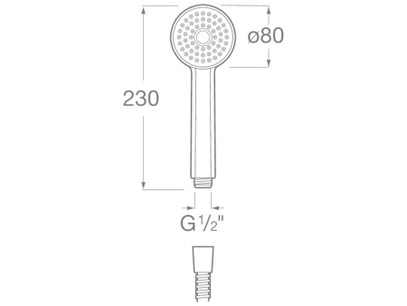 Ручной душ Roca Stella 80/1F 5B9103C00
