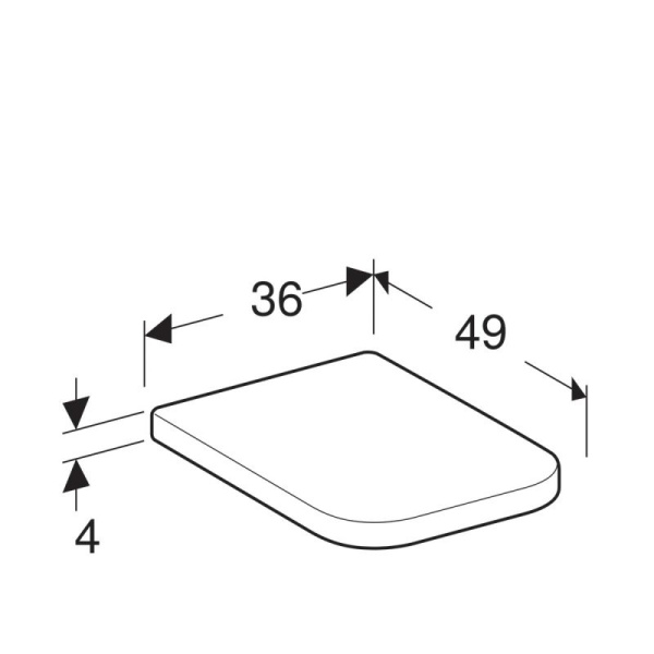 Крышка-сиденье с микролифтом Geberit Renova Plan 500.832.00.1 