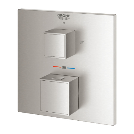 Термостатический смеситель GROHE Grohtherm Cube 24154 DC0 (24154DC0) суперсталь