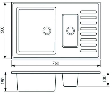 Кухонная мойка Whinstone Луара (C09) сафари