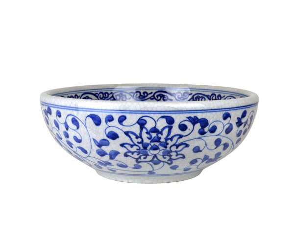 Накладная раковина (40х40) Bronze de Luxe синяя 2241