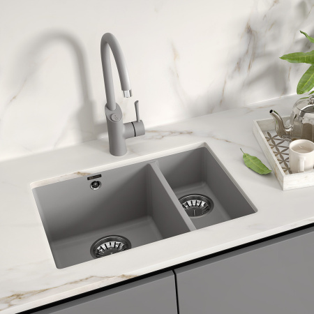 Кухонная мойка Lemark SINARA 550.2-U  антрацит  9910079