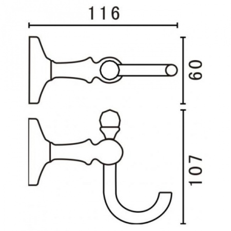 Крючок Art&Max AM-E-2686BSJ-Br