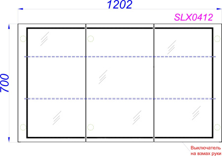 Зеркальный шкаф Aqwella Simplex В12 SLX0412
