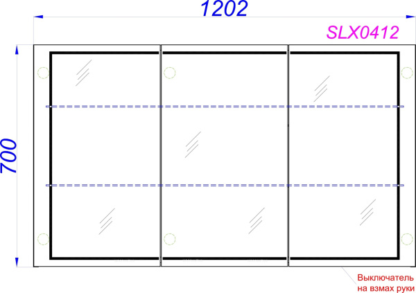 Зеркальный шкаф Aqwella Simplex В12 SLX0412