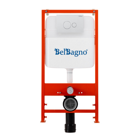 Инсталляция для подвесного унитаза BelBagno BB026/BB082BL с кнопкой