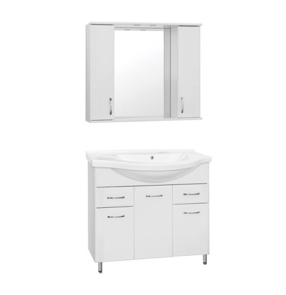 Тумба под раковину напольная Style Line Эко Стандарт 100 ЛС-00000240 белый