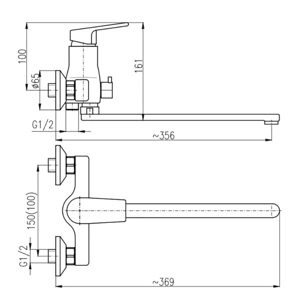 Смеситель для ванны Rav Slezak Colorado CO153.5