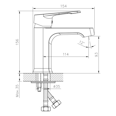 Смеситель для раковины DECOROOM DR23 DR23011