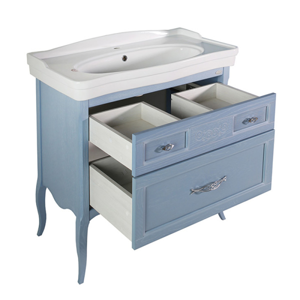 Тумба под раковину ASB-Woodline   Модерн 85 11247 (голубой)