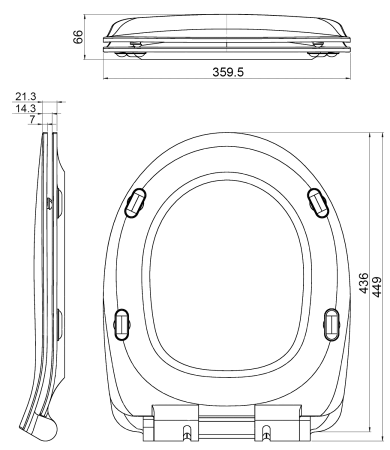 Сиденье для унитаза Cersanit DELFI DPL EO slim S-DS-DELFI-S-DL-t