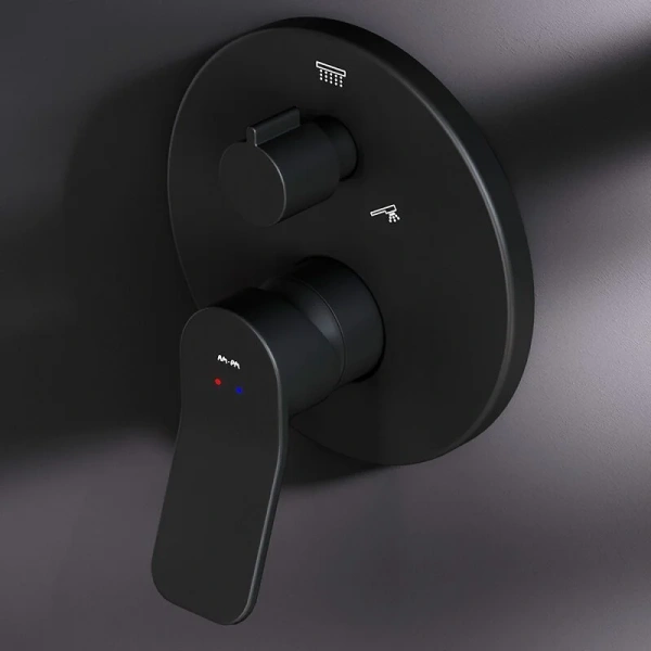 Душевой комплект с изливом Am.Pm X-Joy FB85A3RH42 черный матовый