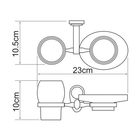 Держатель стакана и мыльницы WasserKRAFT Main K-9226C