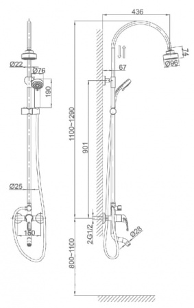 Душевая система D&K DA1373701C11