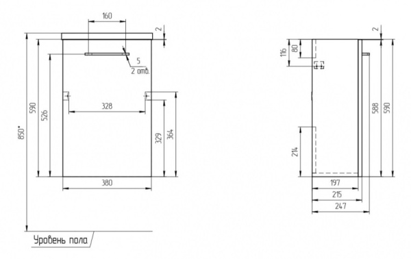 Тумба Cersanit LARA 40 SP-SZ-LARA-CO40/Wh