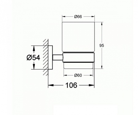 Стакан с держателем GROHE ESSENTIALS 40447EN1