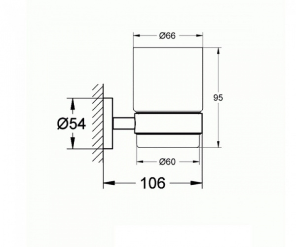 Стакан с держателем GROHE ESSENTIALS 40447EN1
