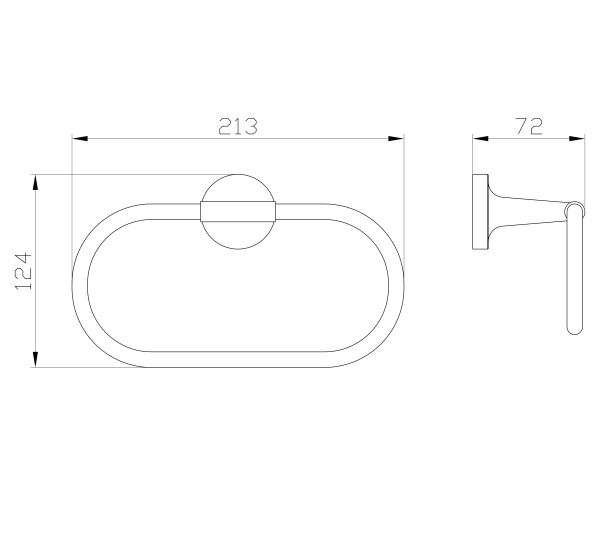 Кольцо для полотенец WONZON & WOGHAND SIMPLE, хром WW-6513