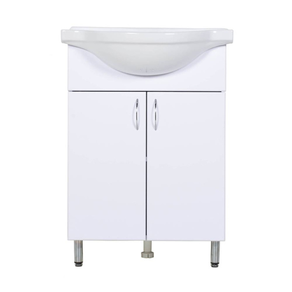 Тумба напольная с раковиной Orange Лайт LA-60TUW+RA белый