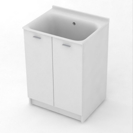 Хозяйственная раковина (75х50) Kerasan Aquadom 029301*0 без отверстия, белый