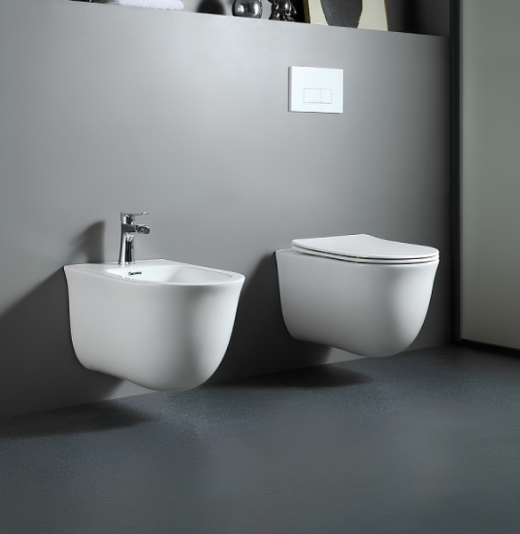 Подвесной безободковый унитаз Aquatek Классик  AQ1112-00 микролифт