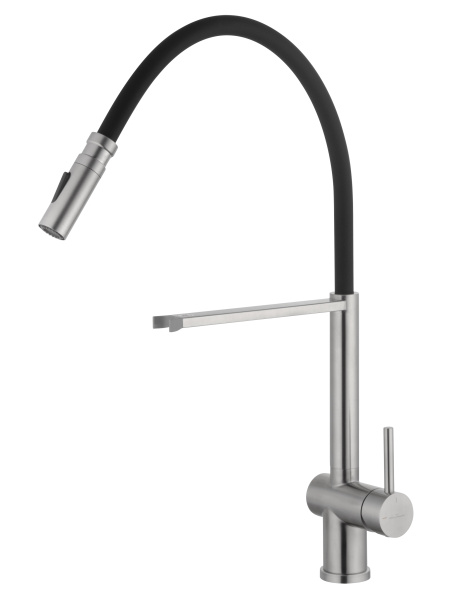 Смеситель для кухни с гибким изливом WONZON & WOGHAND, брашированный никель WW-88438003-BN Смеситель для кухни с гибким изливом WONZON & WOGHAND, брашированный никель WW-88438003-BN