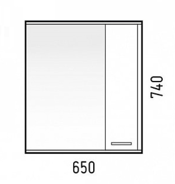 Зеркальный шкаф (65х74) Corozo Лорена 65 SD-00000295