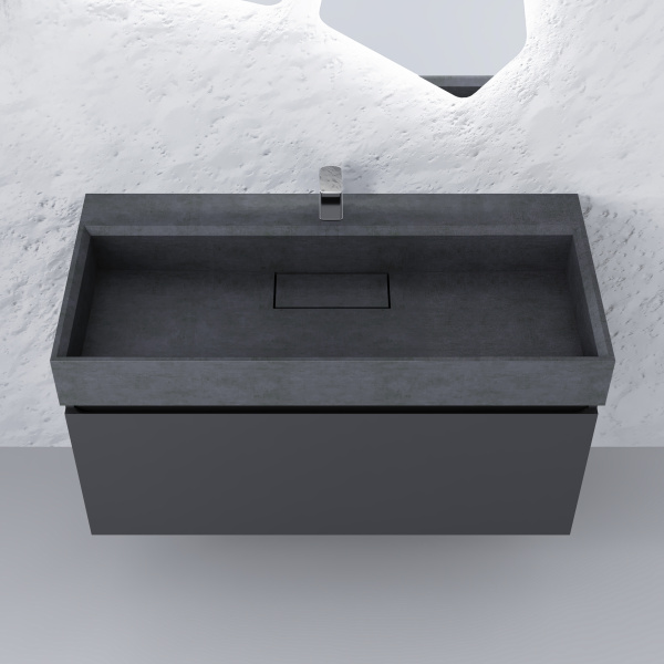 Тумба RAVAL Facet 120 подвесная Антрацит Fac.01.120/P/A/RL