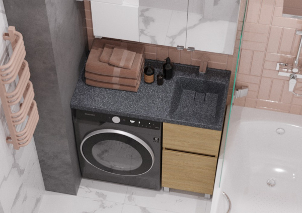 Тумба под стиральную машину 40 Aquaton Лайн 1A232201LFDK0 (без раковины)