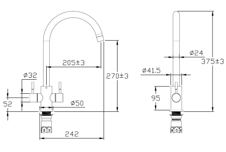 Смеситель для кухни ESKO K33