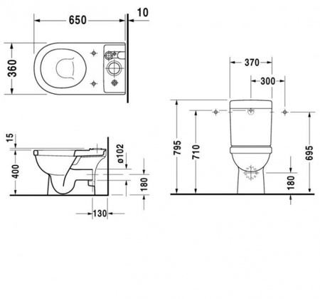 Бачок для унитаза Duravit 0910000005