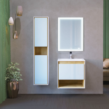 Тумба под раковину Jorno Glass 65  Gla.01.62/P/W